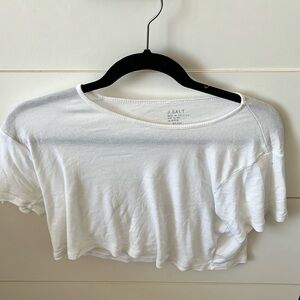Brandy cropped white t shirt